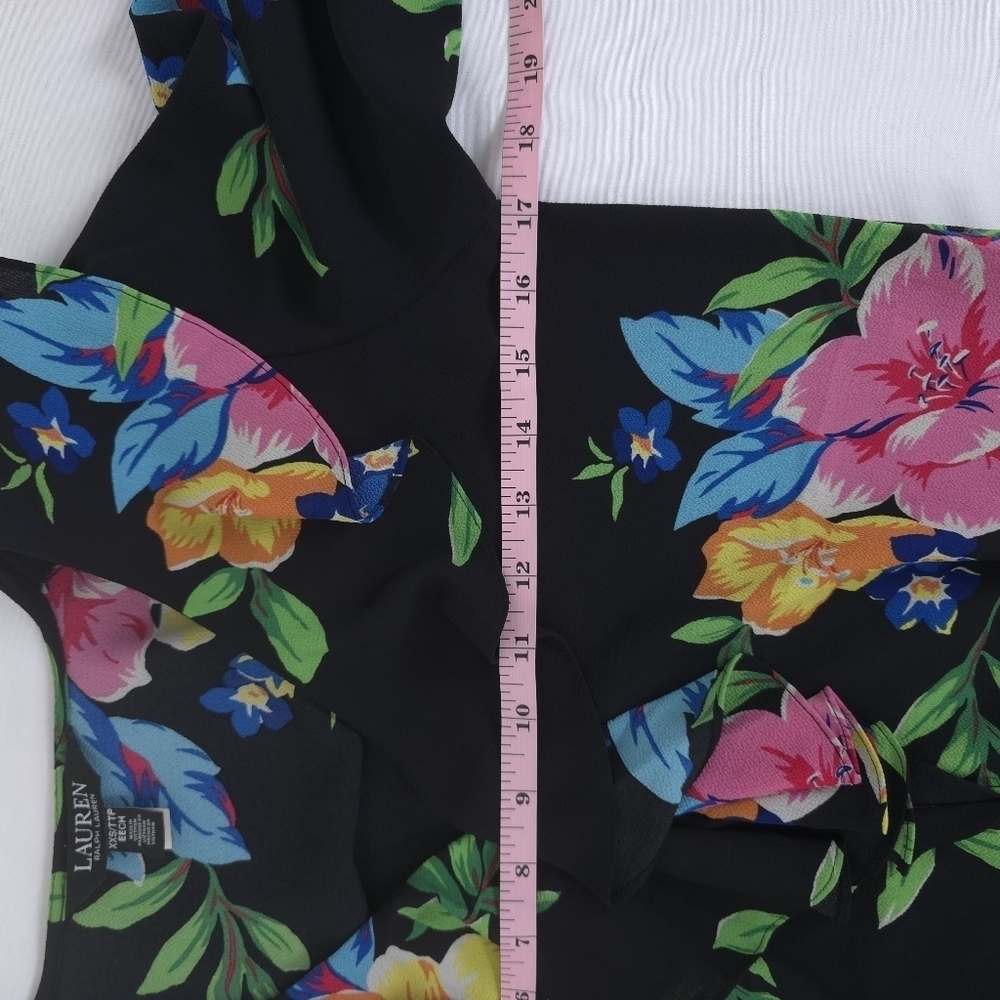 Lauren Ralph Lauren floral ruffle-trim blouse XXS - Picture 6 of 10